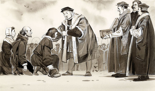 Henry VIII curing the king's evil