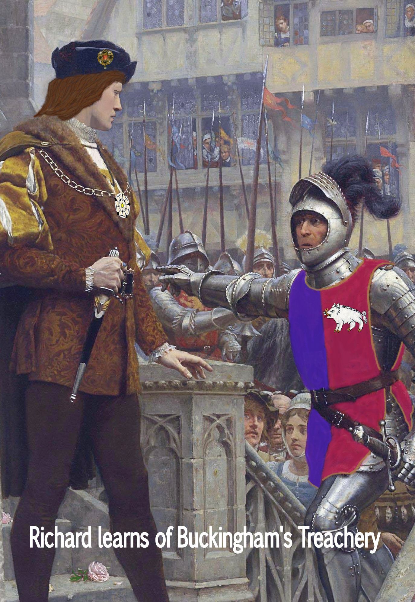 Richard learns of Buckingham's treachery - Edmund Blair Leighton Call to Arms