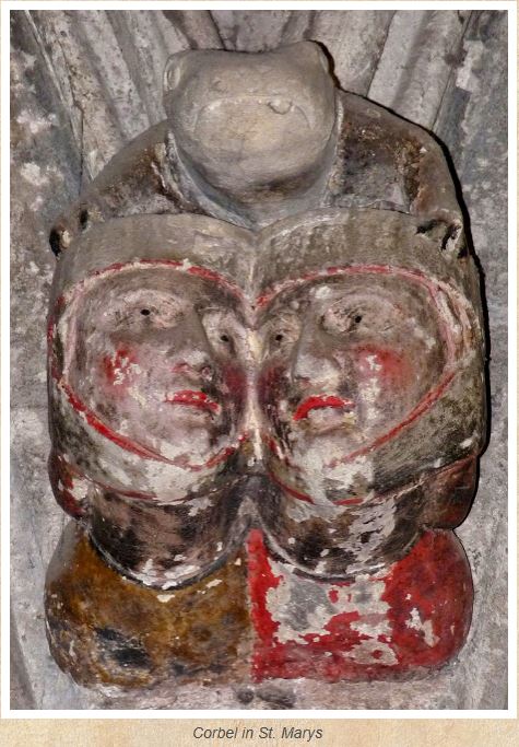 Berkeley Toad - corbel in St Mary's Church