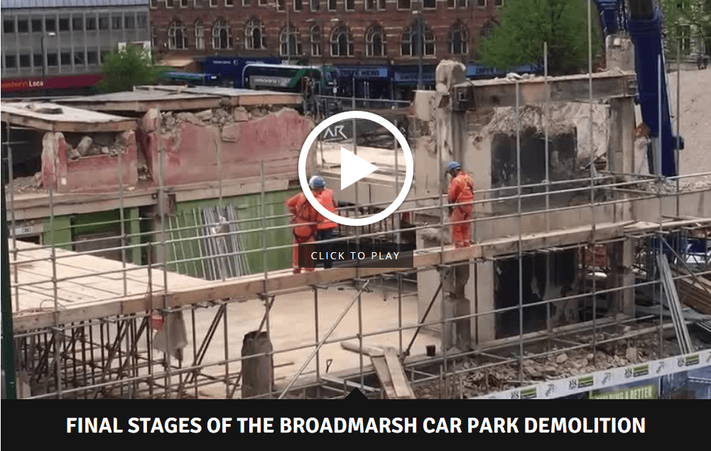 Broadmarsh Car Park demolition, Nottingham