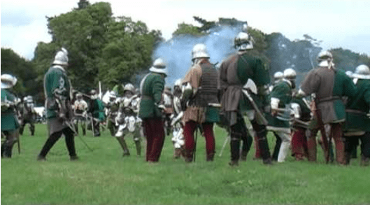 Re-enactment of Battle of Nibley Green