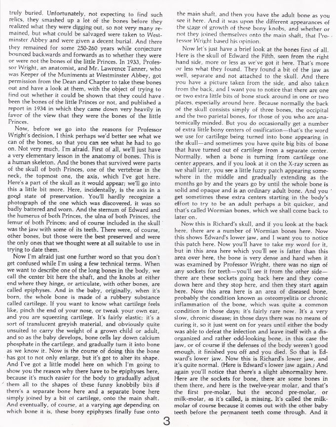 Dr Lyne-Pirkis - Speech about bones in urn - 1962 - 2