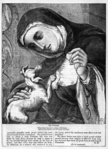 The Prioress, her dog and her manchet