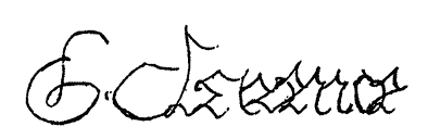 Clarence's signature