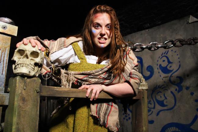 Cartimandua (Natascha Turford) awaits to punish traitors to Rome_jpg_gallery