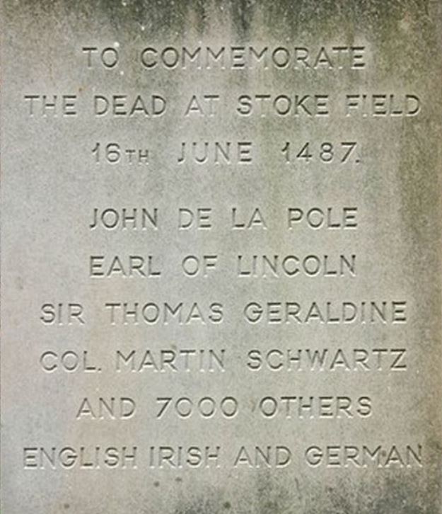 Stoke Field - memorial