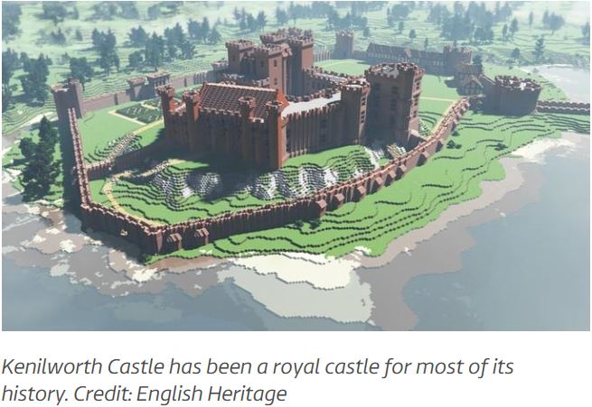 Kenilworth Castle, time of Elizabeth I, Minecraft