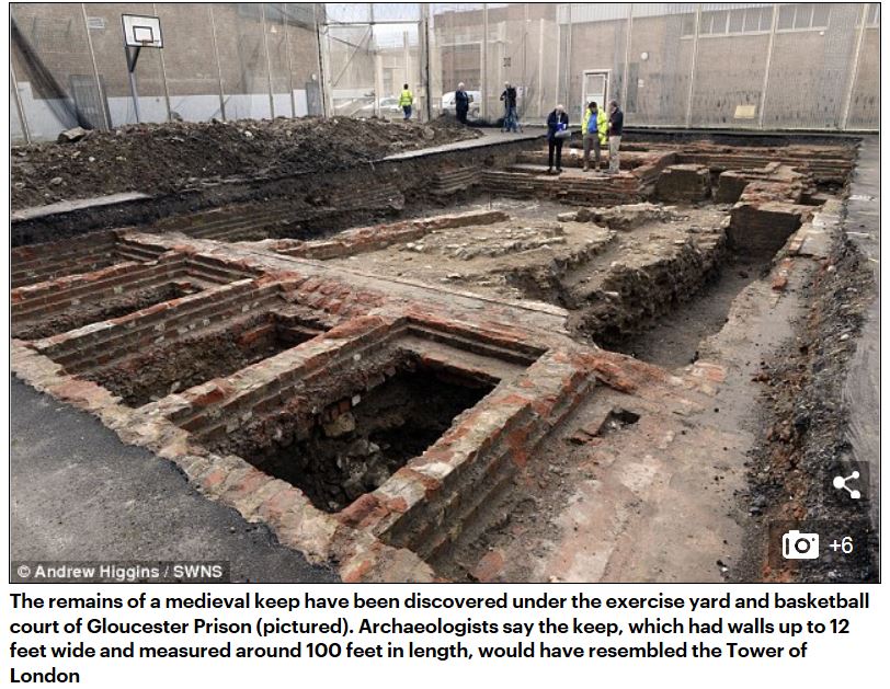 remains of castle keep, gloucester