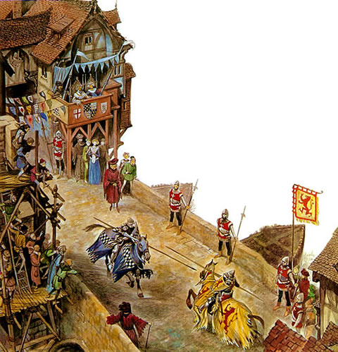 1390 joust on London Bridge