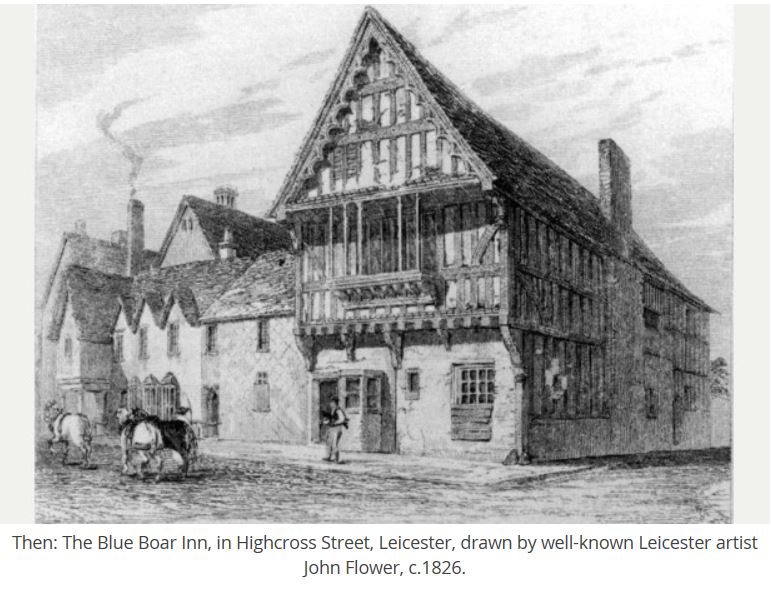 Blue Boar, Highcross Street, Leicester - c.1826