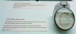 \picture of lock of Mary Tudor's hair